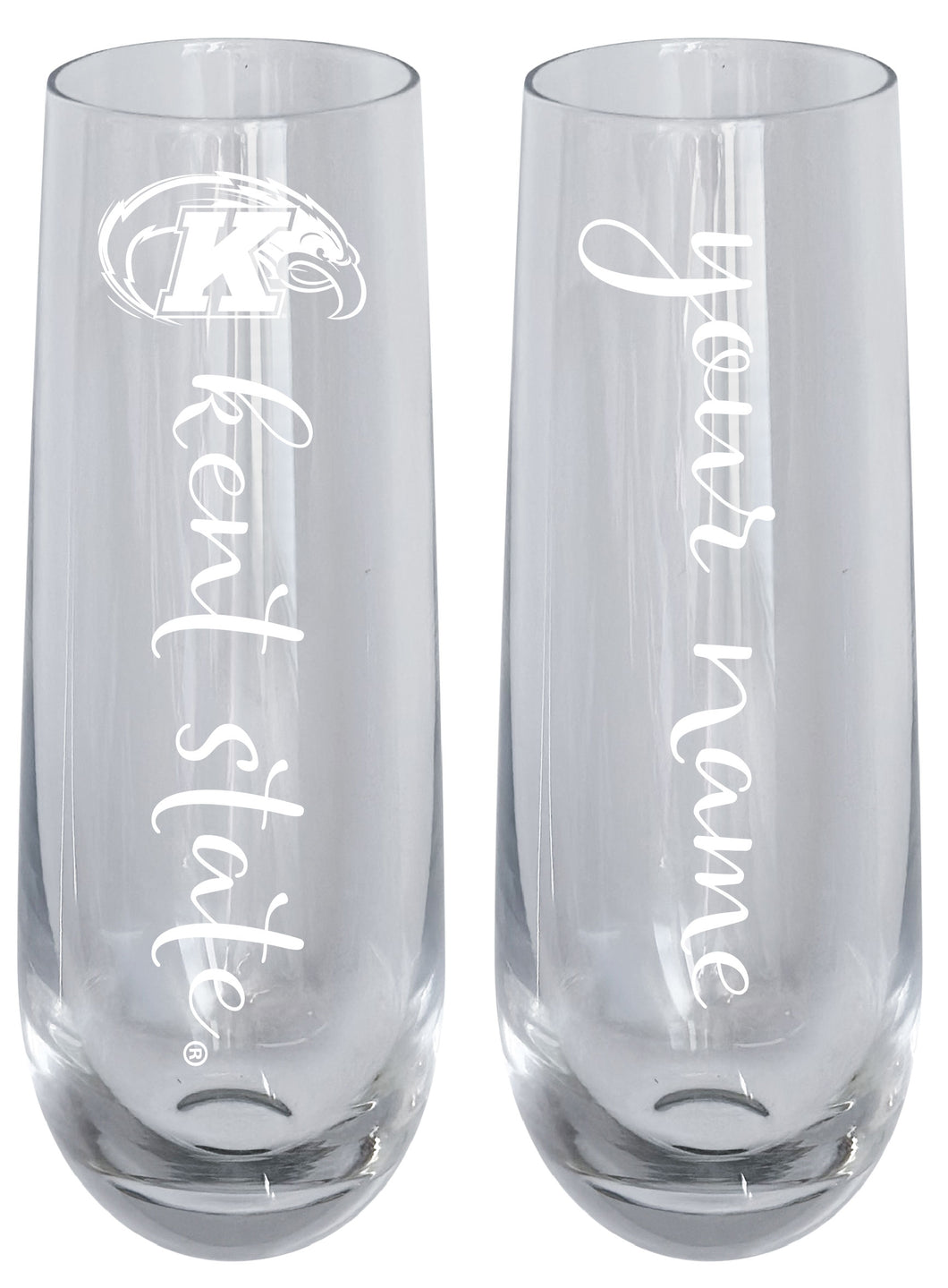 Kent State University Customizable 10 oz Engraved Champagne Flute – Officially Licensed Product 