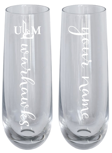 University of Louisiana Monroe Customizable 10 oz Engraved Champagne Flute – Officially Licensed Product 