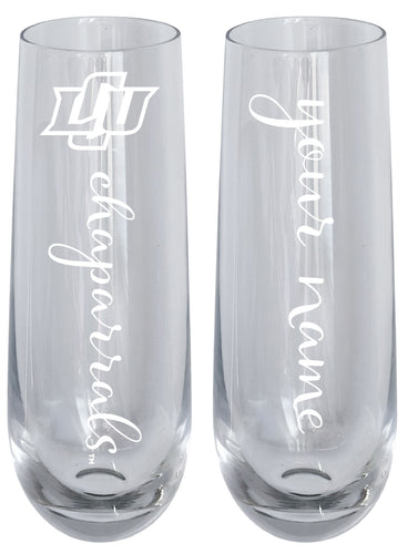 Lubbock Christian University Chaparral Customizable 10 oz Engraved Champagne Flute – Officially Licensed Product 