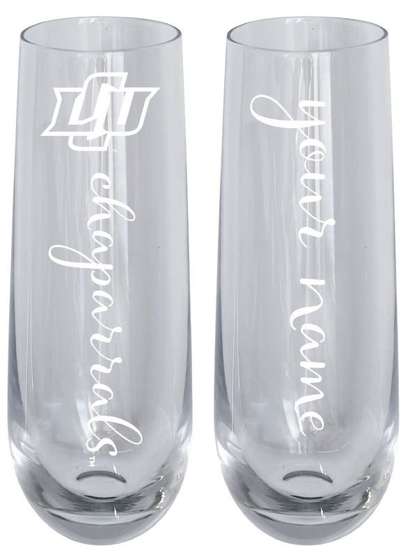 Lubbock Christian University Chaparral Customizable 10 oz Engraved Champagne Flute – Officially Licensed Product 