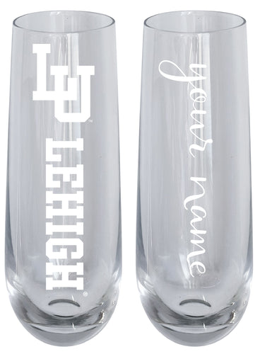 Lehigh University Mountain Hawks Customizable 10 oz Engraved Champagne Flute – Officially Licensed Product 