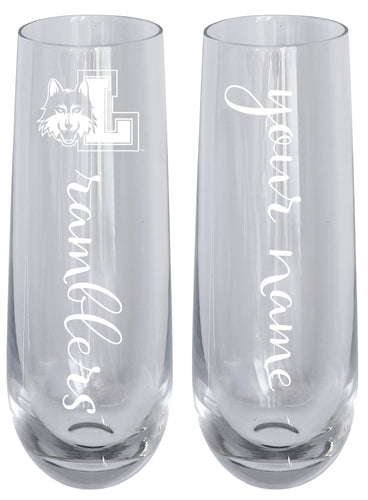 Loyola University Ramblers Customizable 10 oz Engraved Champagne Flute – Officially Licensed Product 