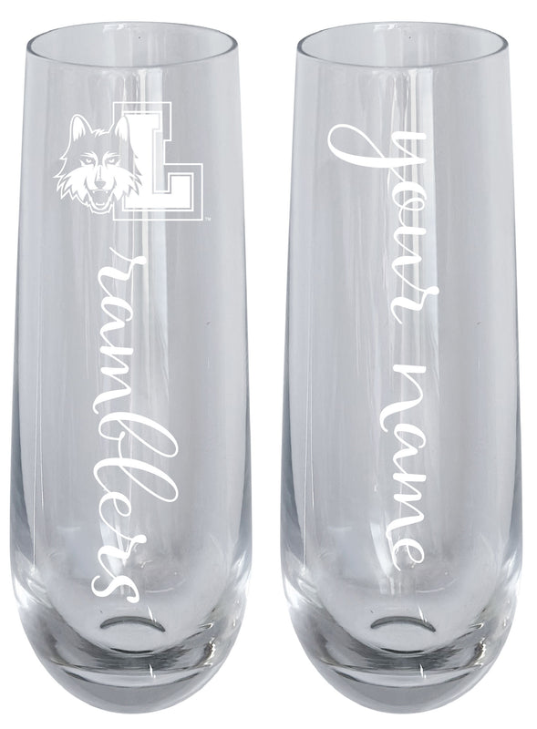 Loyola University Ramblers Customizable 10 oz Engraved Champagne Flute – Officially Licensed Product 