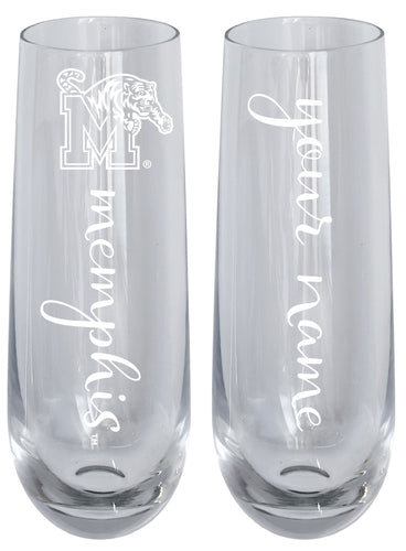 Memphis Tigers Customizable 10 oz Engraved Champagne Flute – Officially Licensed Product 