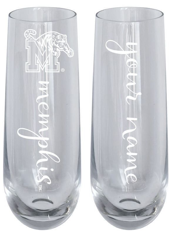 Memphis Tigers Customizable 10 oz Engraved Champagne Flute – Officially Licensed Product 