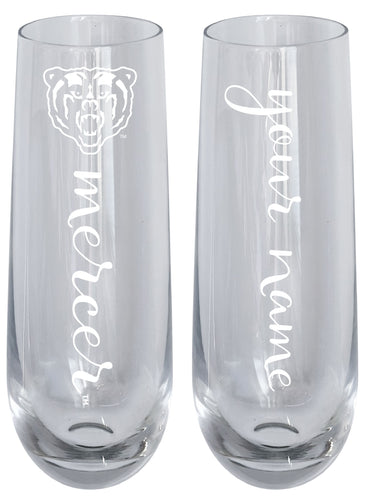 Mercer University Customizable 10 oz Engraved Champagne Flute – Officially Licensed Product 