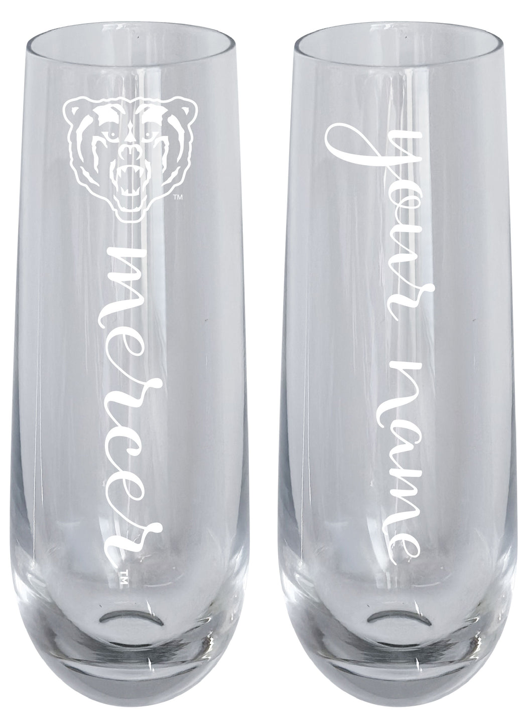 Mercer University Customizable 10 oz Engraved Champagne Flute – Officially Licensed Product 