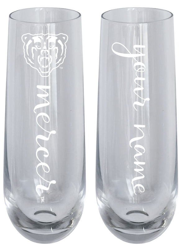 Mercer University Customizable 10 oz Engraved Champagne Flute – Officially Licensed Product 