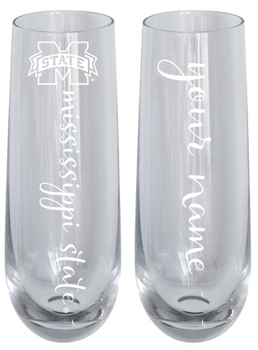 Mississippi State Bulldogs Customizable 10 oz Engraved Champagne Flute – Officially Licensed Product 