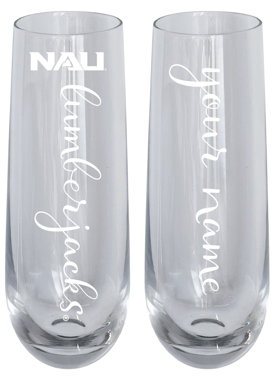 Northern Arizona University Customizable 10 oz Engraved Champagne Flute – Officially Licensed Product 