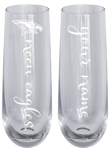 North Carolina Central Eagles Customizable 10 oz Engraved Champagne Flute – Officially Licensed Product 