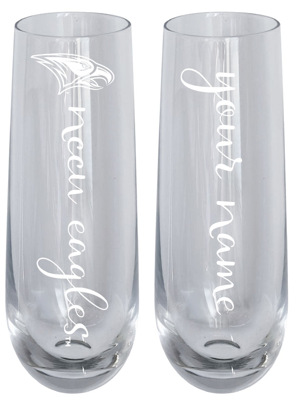 North Carolina Central Eagles Customizable 10 oz Engraved Champagne Flute – Officially Licensed Product 