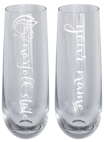 Norfolk State University Customizable 10 oz Engraved Champagne Flute – Officially Licensed Product 