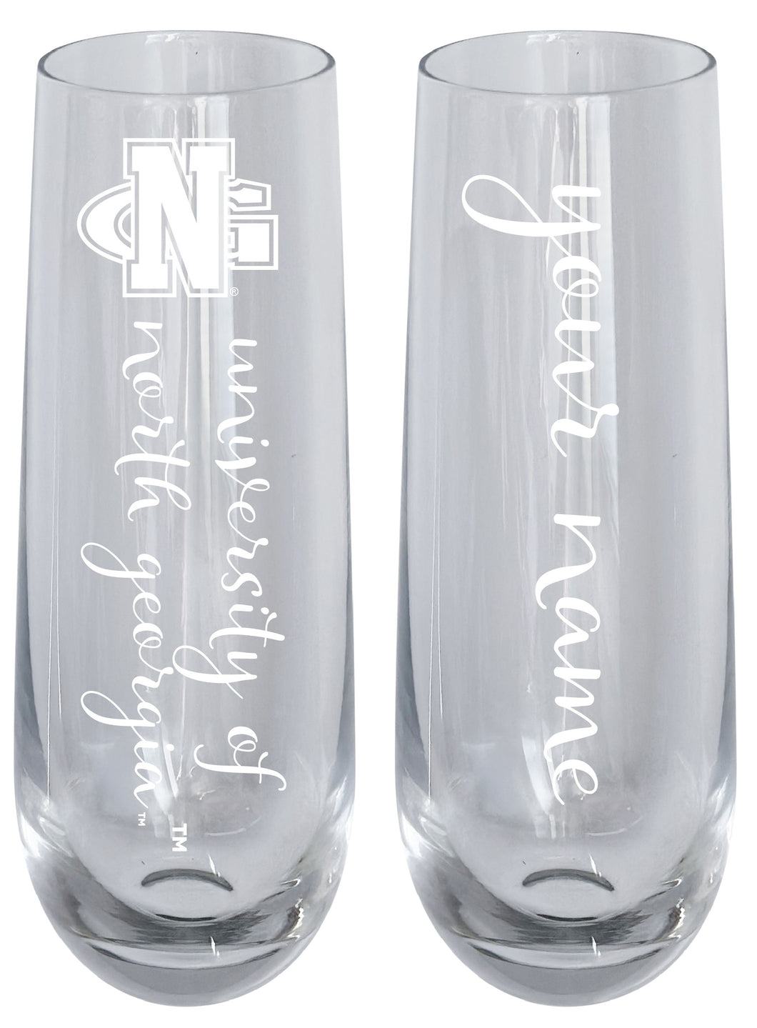 North Georgia Nighhawks Customizable 10 oz Engraved Champagne Flute – Officially Licensed Product 