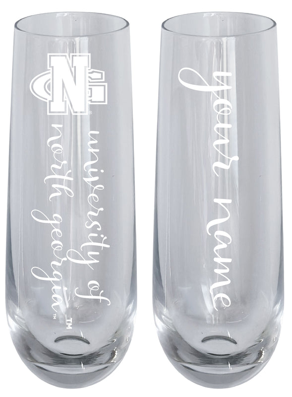 North Georgia Nighhawks Customizable 10 oz Engraved Champagne Flute – Officially Licensed Product 