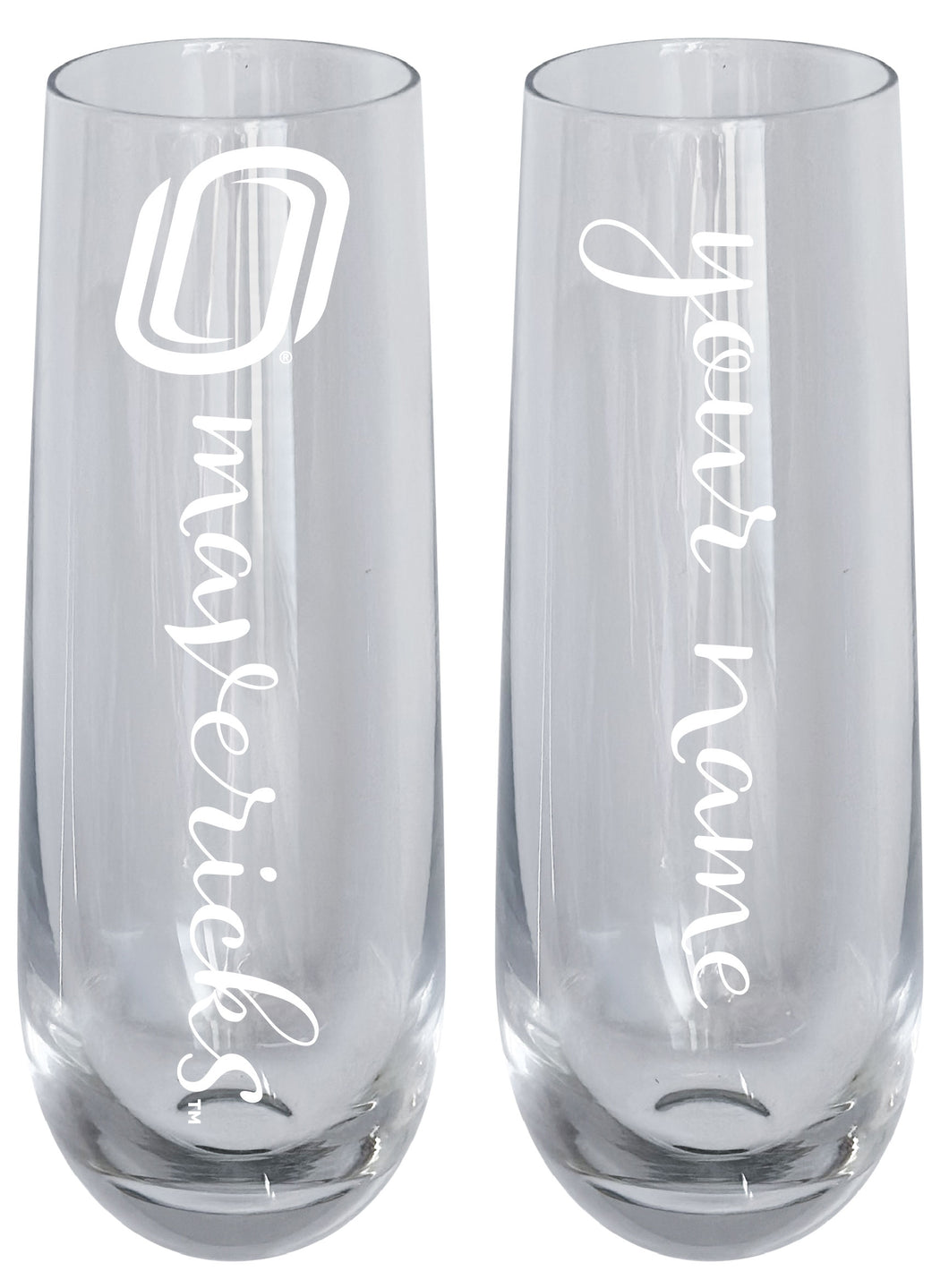 Nebraska at Omaha Customizable 10 oz Engraved Champagne Flute – Officially Licensed Product 