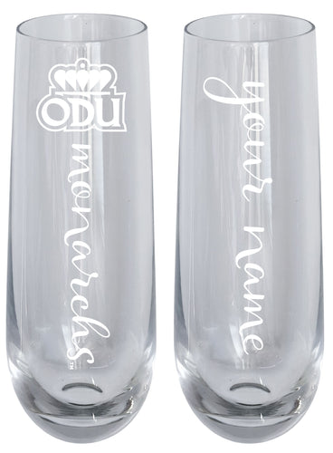 Old Dominion Monarchs Customizable 10 oz Engraved Champagne Flute – Officially Licensed Product 