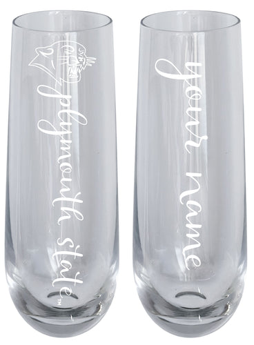 Plymouth State University Customizable 10 oz Engraved Champagne Flute – Officially Licensed Product 