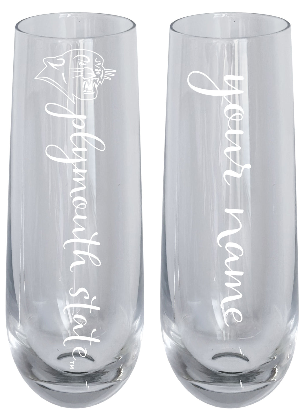 Plymouth State University Customizable 10 oz Engraved Champagne Flute – Officially Licensed Product 