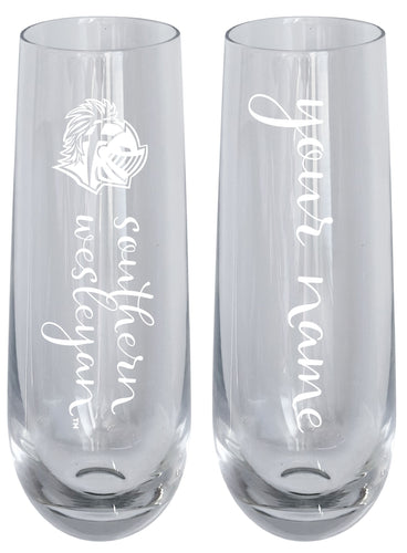 Southern Wesleyan University Customizable 10 oz Engraved Champagne Flute – Officially Licensed Product 
