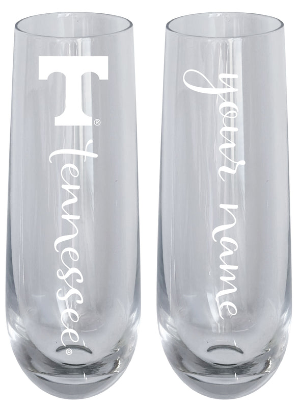 Tennessee Knoxville Customizable 10 oz Engraved Champagne Flute – Officially Licensed Product 