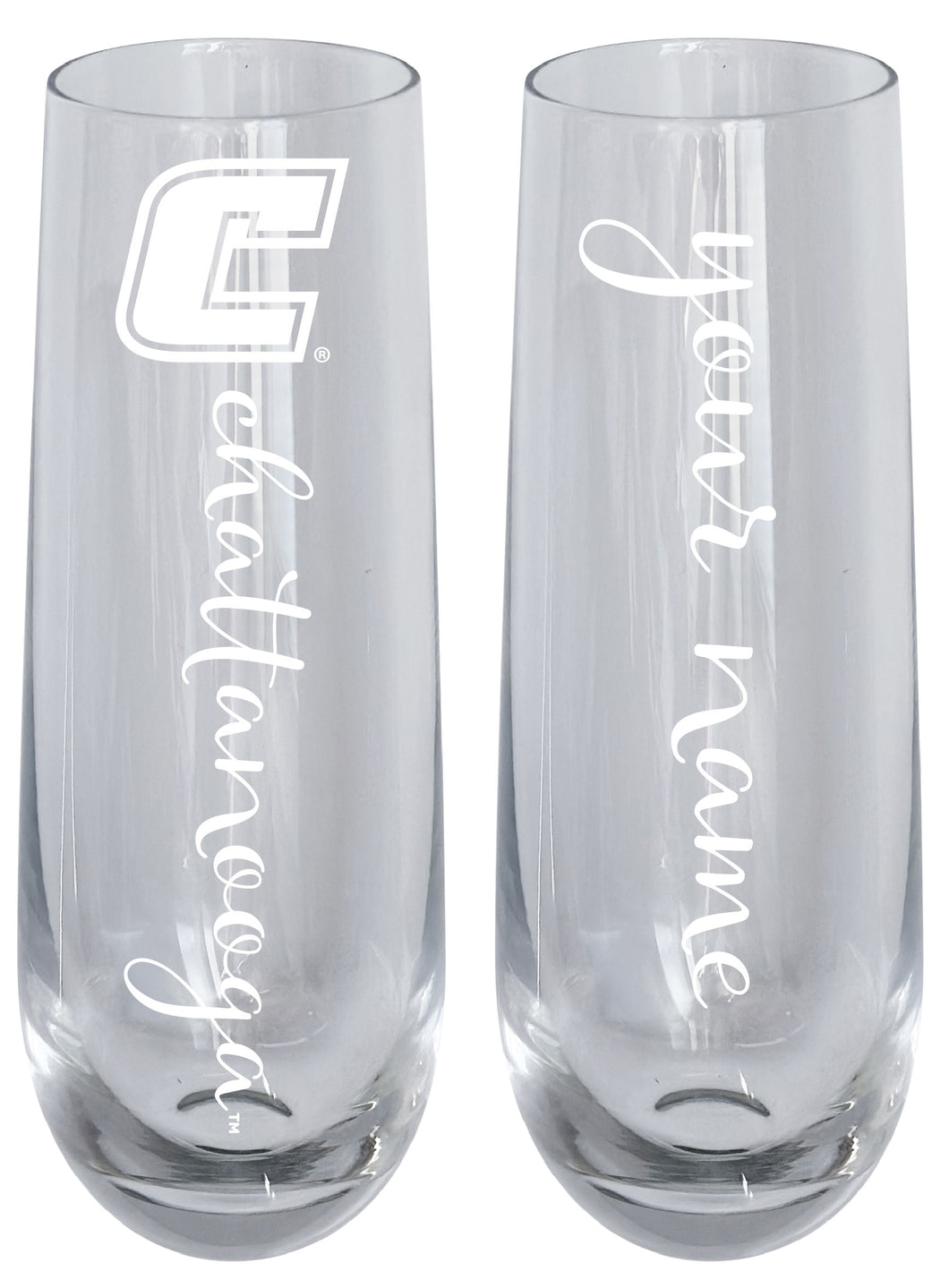 University of Tennessee at Chattanooga Customizable 10 oz Engraved Champagne Flute – Officially Licensed Product 