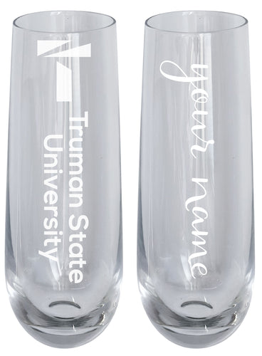 Truman State University Customizable 10 oz Engraved Champagne Flute – Officially Licensed Product 