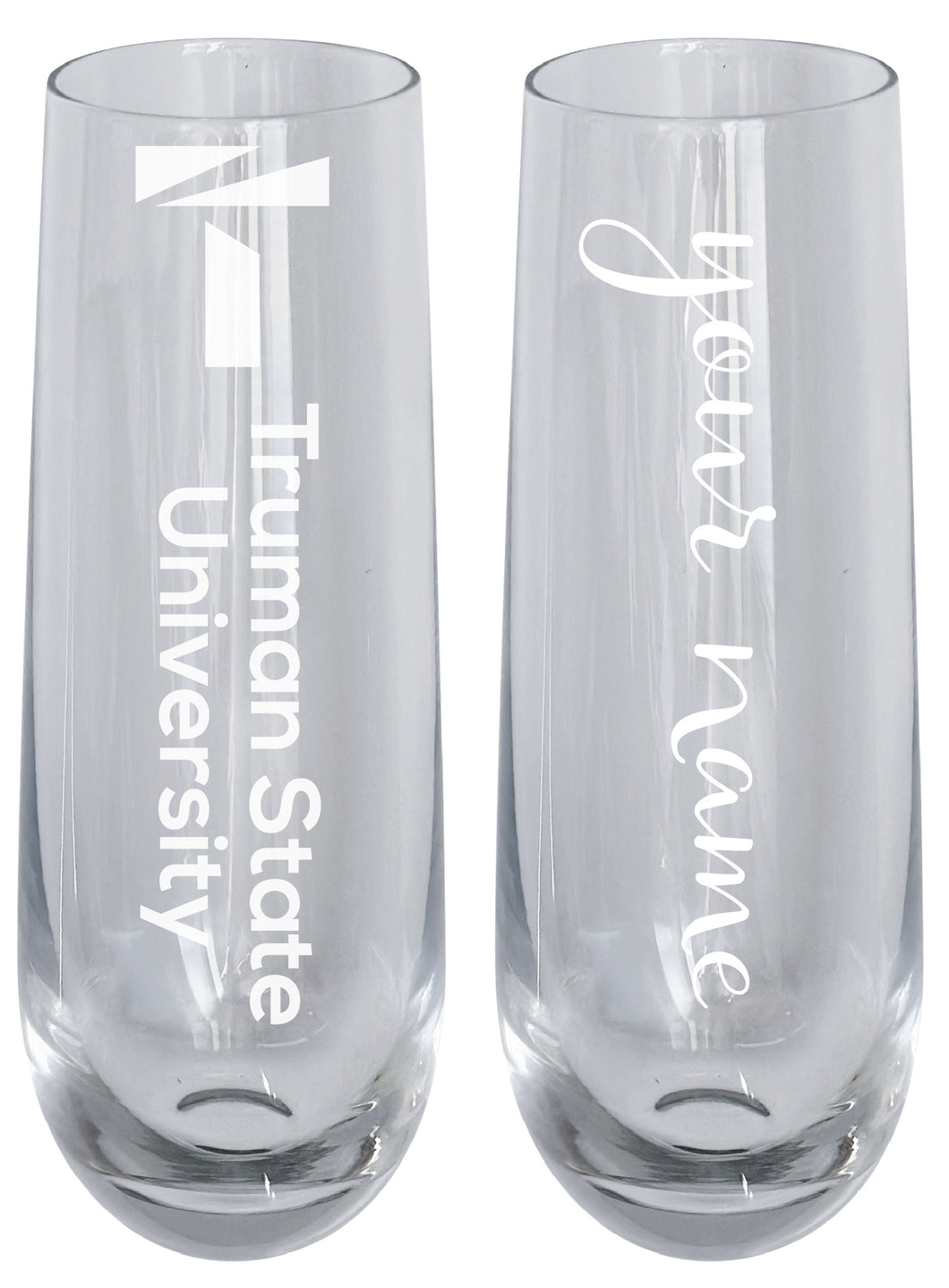 Truman State University Customizable 10 oz Engraved Champagne Flute – Officially Licensed Product 