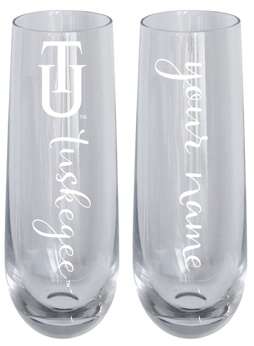 Tuskegee University Customizable 10 oz Engraved Champagne Flute – Officially Licensed Product 