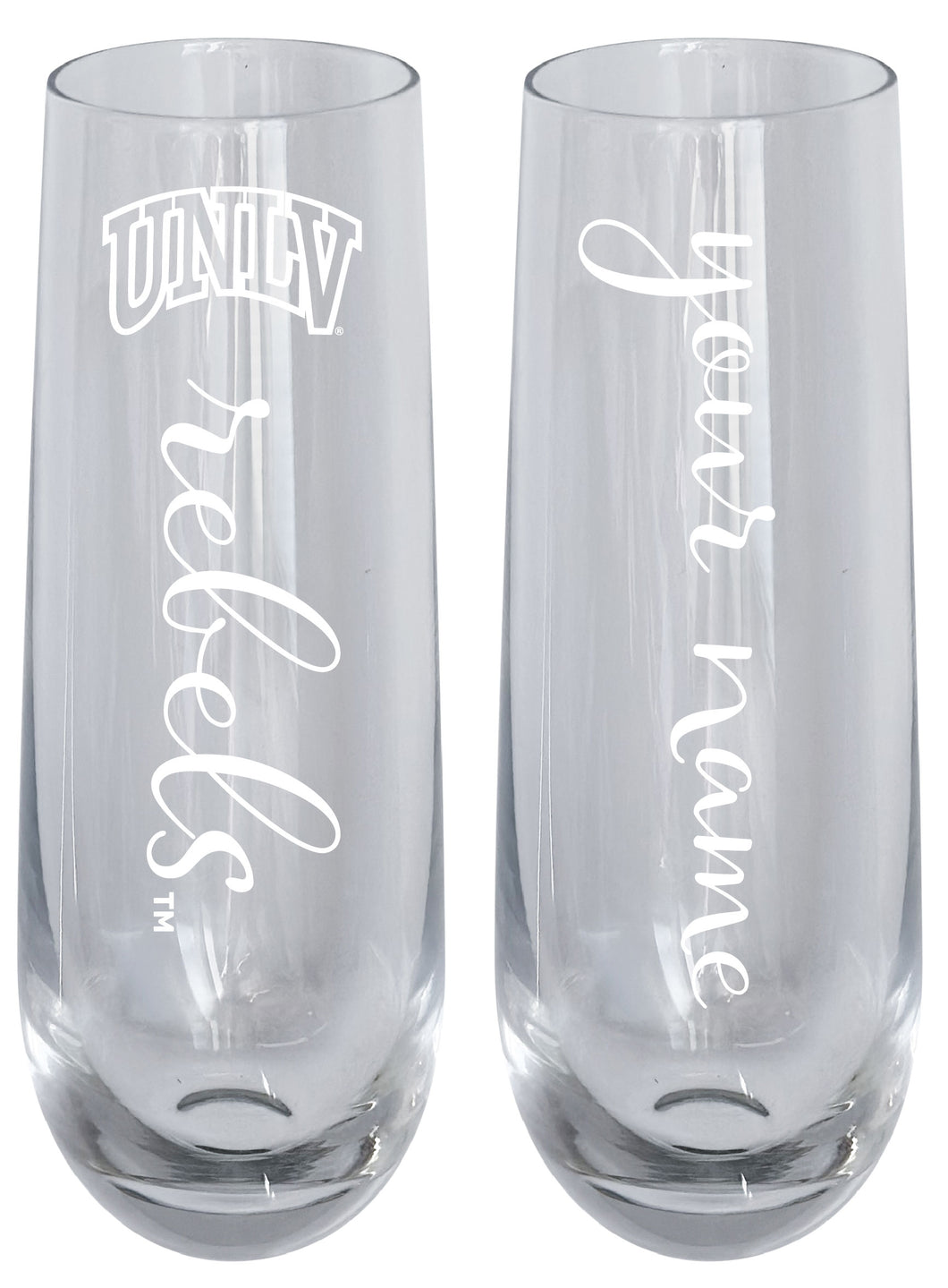 UNLV Rebels Customizable 10 oz Engraved Champagne Flute – Officially Licensed Product 