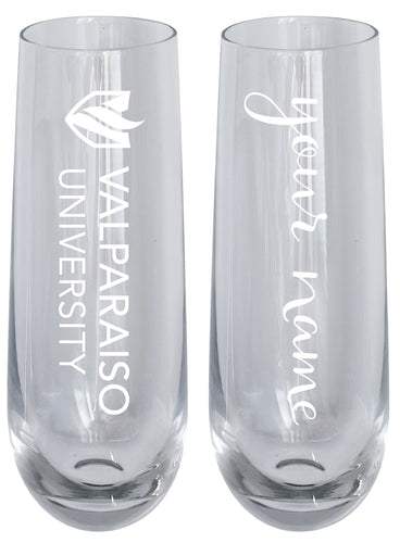 Valparaiso University Customizable 10 oz Engraved Champagne Flute – Officially Licensed Product 