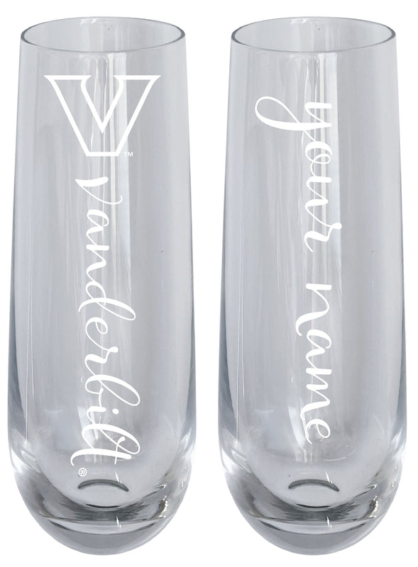 Vanderbilt University Customizable 10 oz Engraved Champagne Flute – Officially Licensed Product 