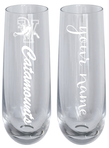 Vermont Catamounts Customizable 10 oz Engraved Champagne Flute – Officially Licensed Product 