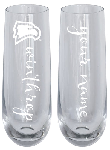 Winthrop University Customizable 10 oz Engraved Champagne Flute – Officially Licensed Product 