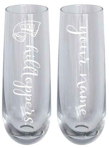Western Kentucky Hilltoppers Customizable 10 oz Engraved Champagne Flute – Officially Licensed Product 
