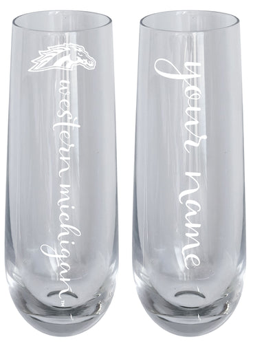Western Michigan University Customizable 10 oz Engraved Champagne Flute – Officially Licensed Product 