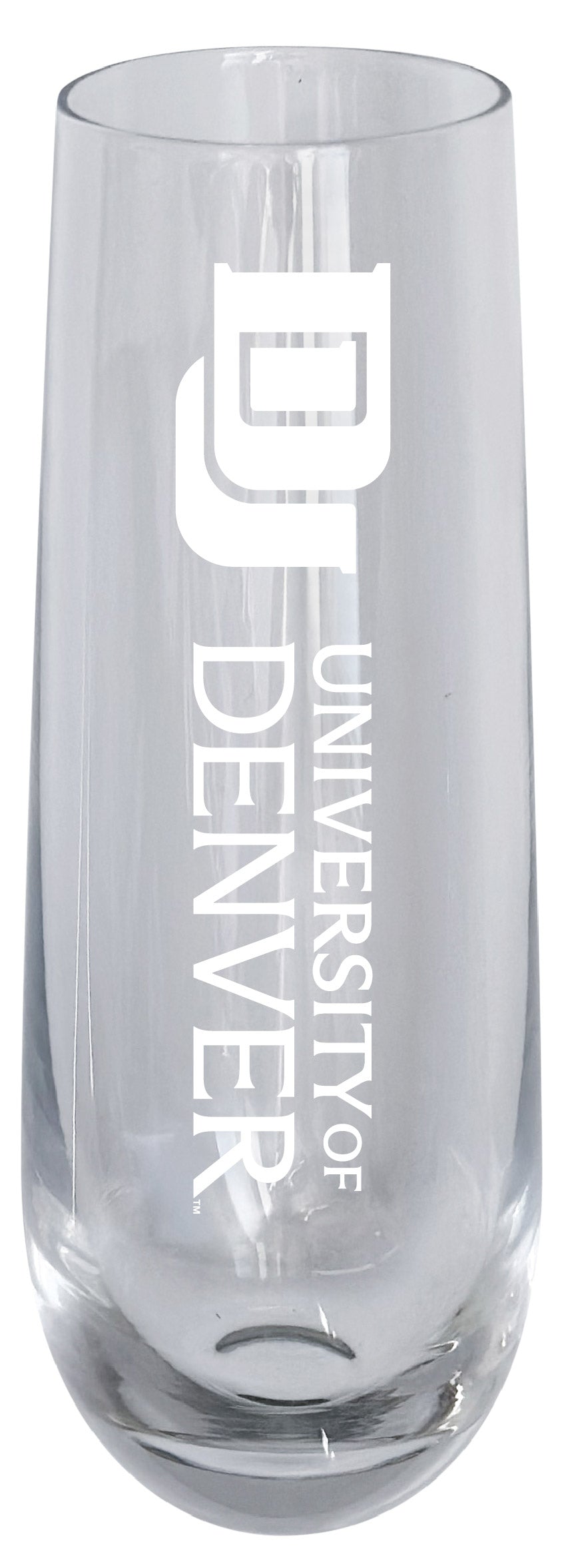 University of Denver Pioneers 10oz Engraved Champagne Flute Officially Licensed Collegiate Product Single