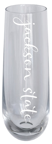 Jackson State University 10oz Engraved Champagne Flute Officially Licensed Collegiate Product 4-Pack