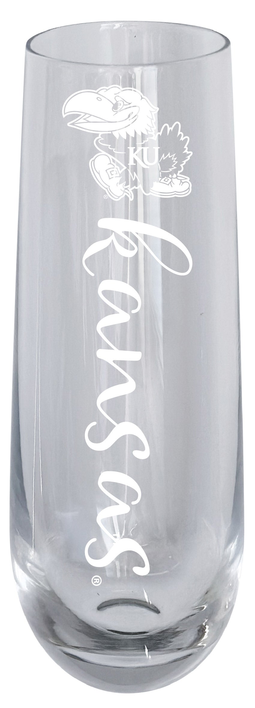 Kansas Jayhawks 10oz Engraved Champagne Flute Officially Licensed Collegiate Product Single