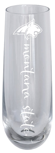 Montana State Bobcats 10oz Engraved Champagne Flute Officially Licensed Collegiate Product 2-Pack
