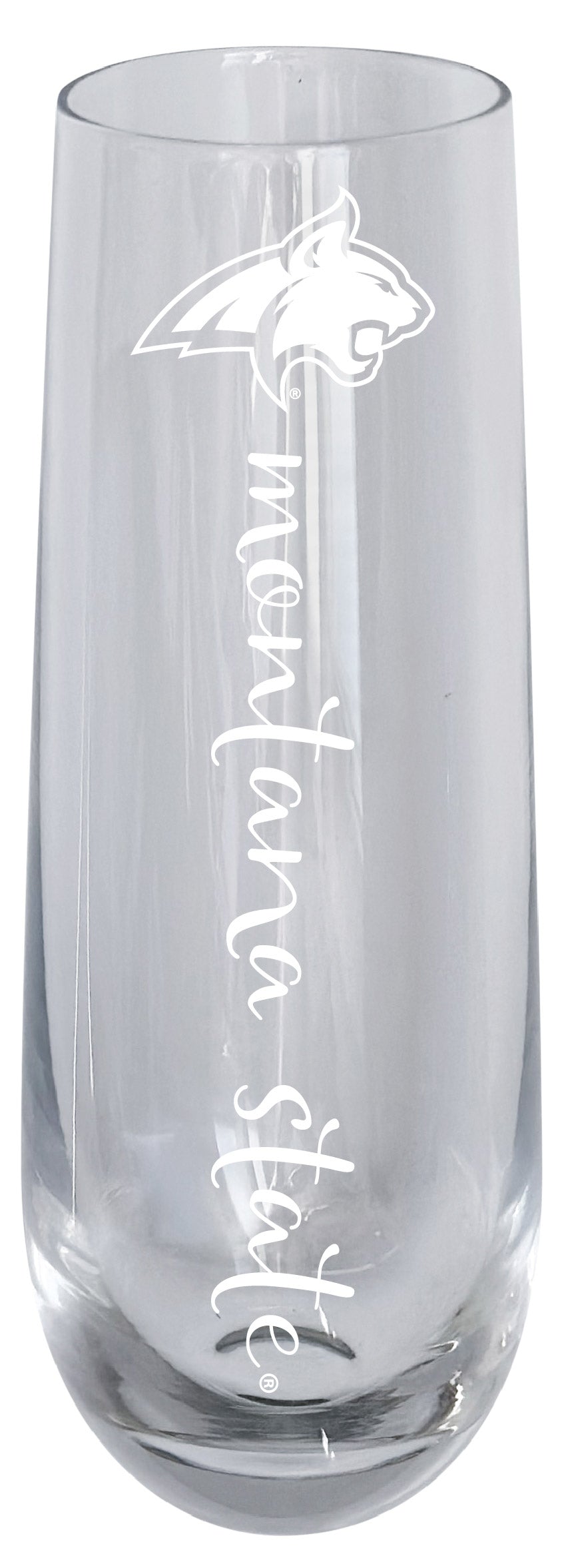 Montana State Bobcats 10oz Engraved Champagne Flute Officially Licensed Collegiate Product 2-Pack