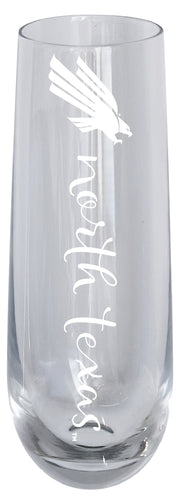 North Texas 10oz Engraved Champagne Flute Officially Licensed Collegiate Product Single