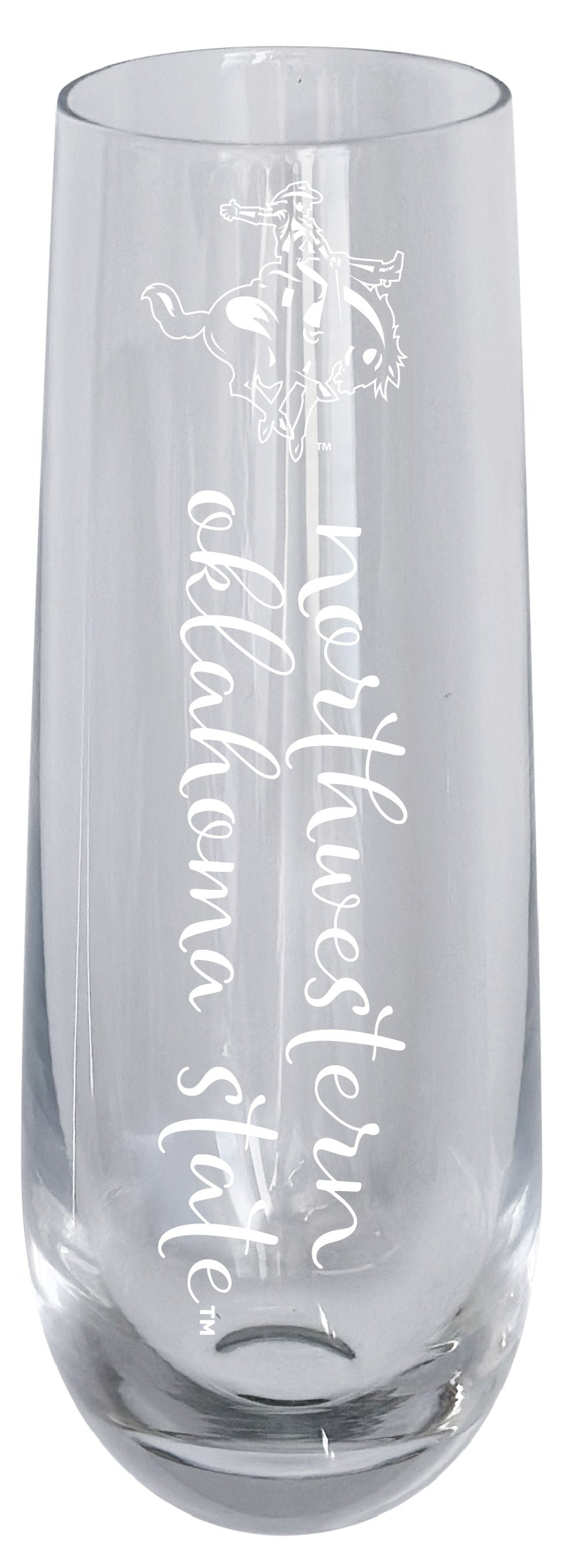 Northwestern Oklahoma State University 10oz Engraved Champagne Flute Officially Licensed Collegiate Product 2-Pack