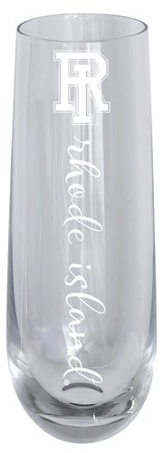 Rhode Island University 10oz Engraved Champagne Flute Officially Licensed Collegiate Product 4-Pack