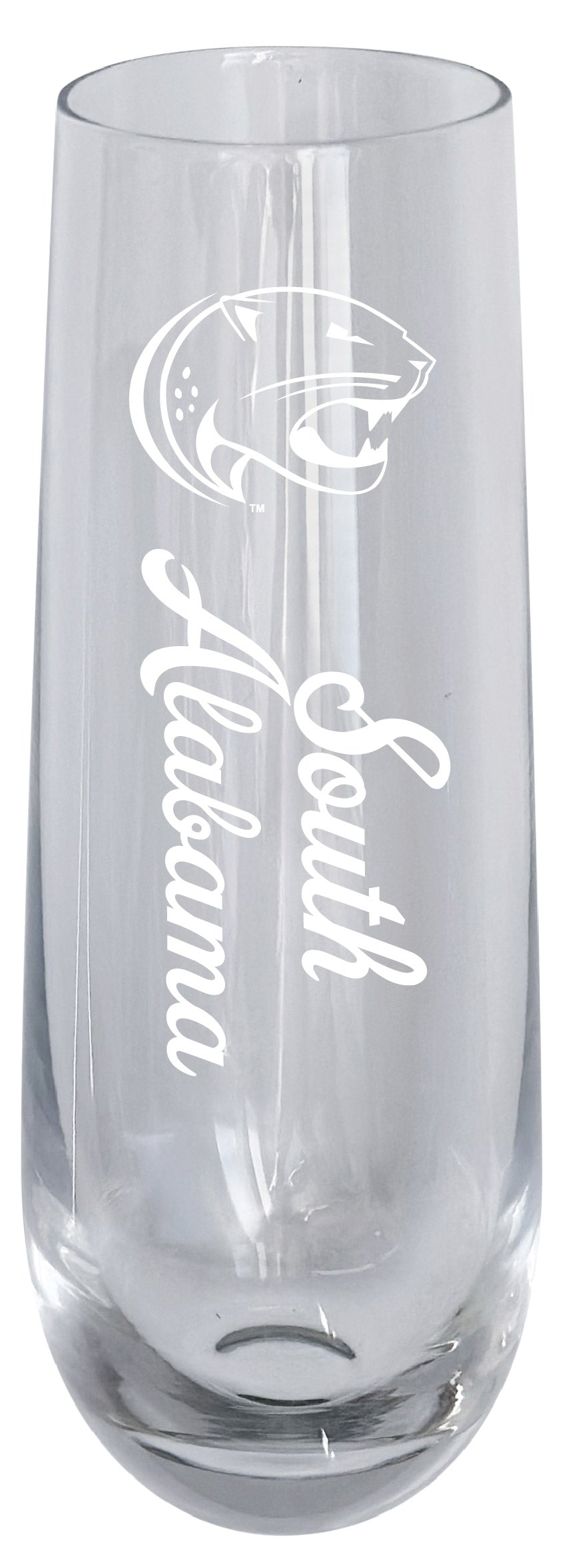 University of South Alabama 10oz Engraved Champagne Flute Officially Licensed Collegiate Product 2-Pack