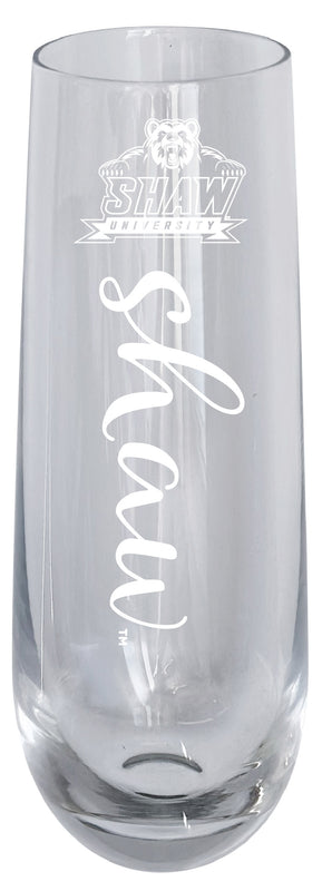 Shaw University Bears 10oz Engraved Champagne Flute Officially Licensed Collegiate Product 2-Pack