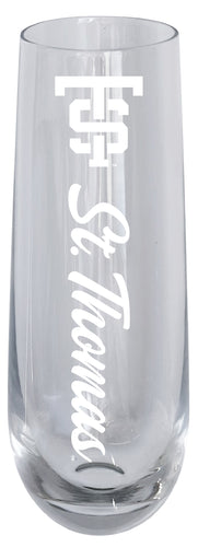 University of St. Thomas 10oz Engraved Champagne Flute Officially Licensed Collegiate Product 4-Pack