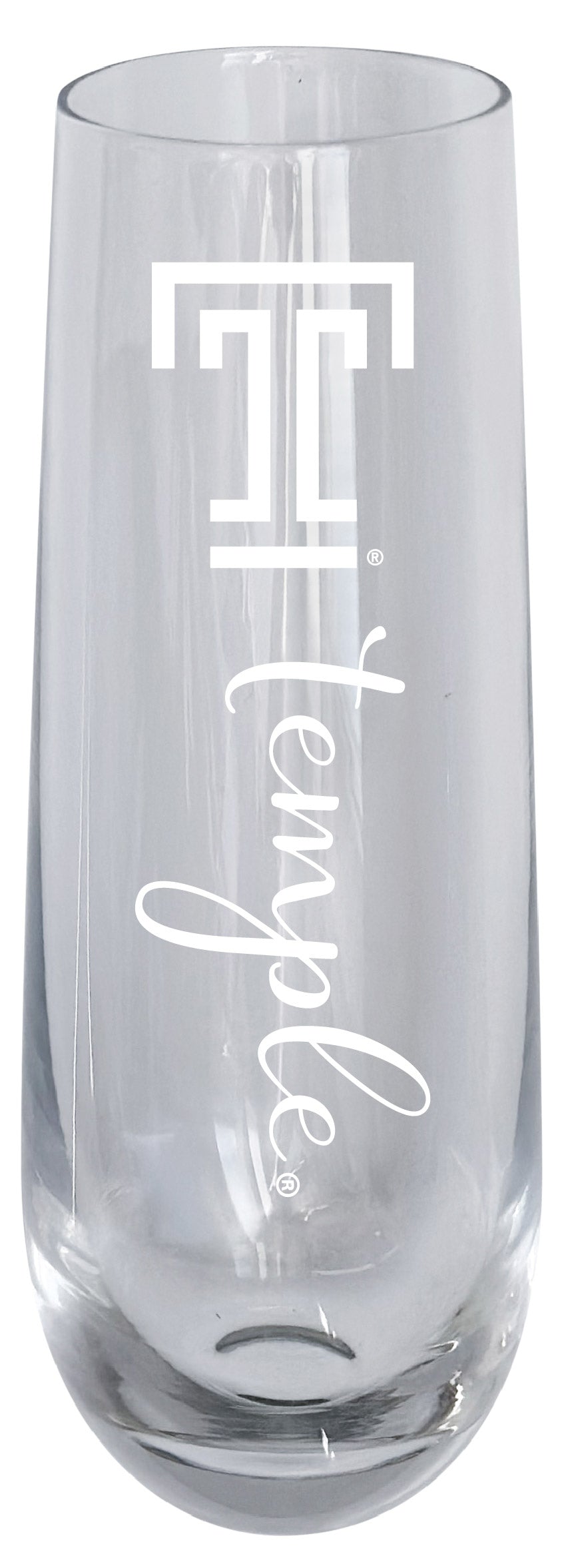 Temple University 10oz Engraved Champagne Flute Officially Licensed Collegiate Product Single