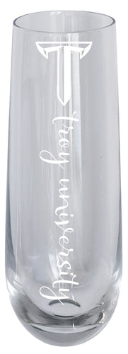 Troy University 10oz Engraved Champagne Flute Officially Licensed Collegiate Product 2-Pack