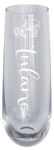 Tulane University Green Wave 10oz Engraved Champagne Flute Officially Licensed Collegiate Product Single